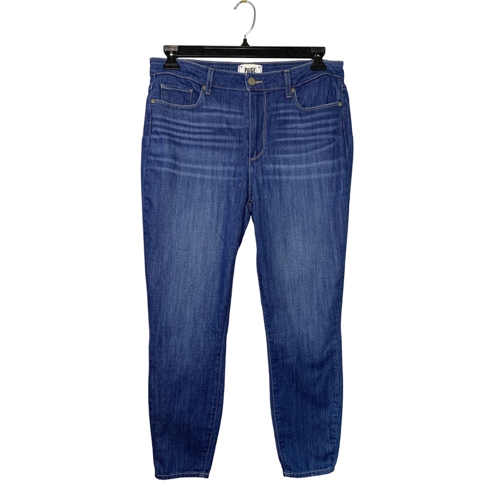 PAIGE Hoxton Crop High Rise Skinny Jeans Women‎ Size 31 Blue Denim